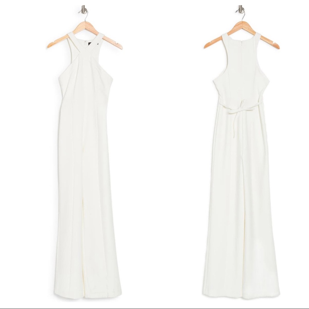 LIKELY White Halter Jumpsuit